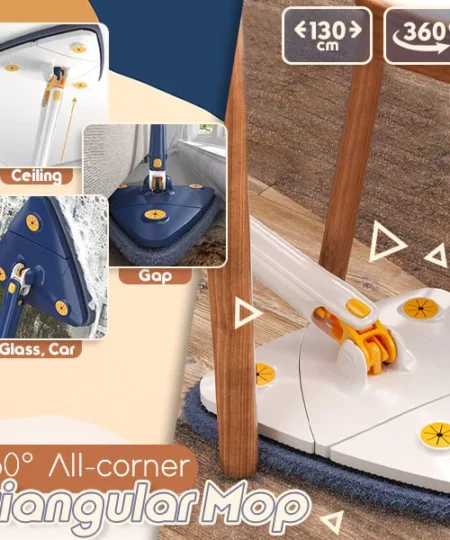 360° Dört Köşeli Üçgen Mop