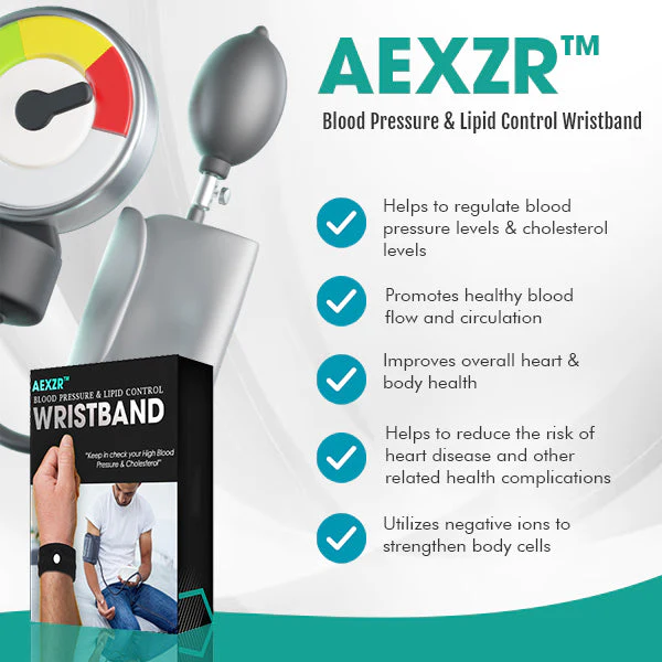 AEXZR™ രക്തസമ്മർദ്ദവും ലിപിഡ് നിയന്ത്രണ റിസ്റ്റ്ബാൻഡും