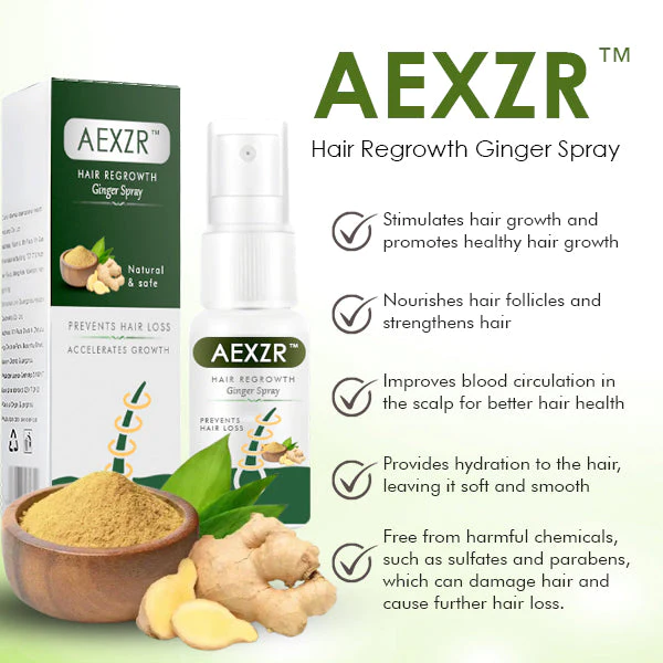 AEXZR™ спрей с джинджифил за възстановяване на косата