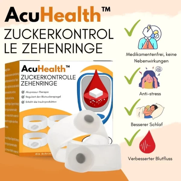 AcuHealth™ Zuckerkontrolle Zehenringe