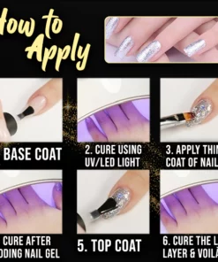 Beauty Glitter Platinum Nail Gel