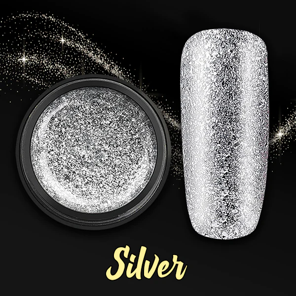 Beauty Glitter Platinum Nagelgel