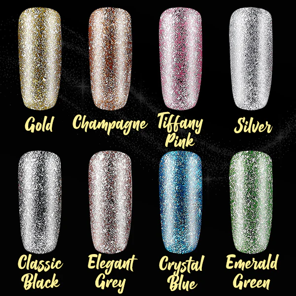 Beauty Glitter Platinum Nagelgel