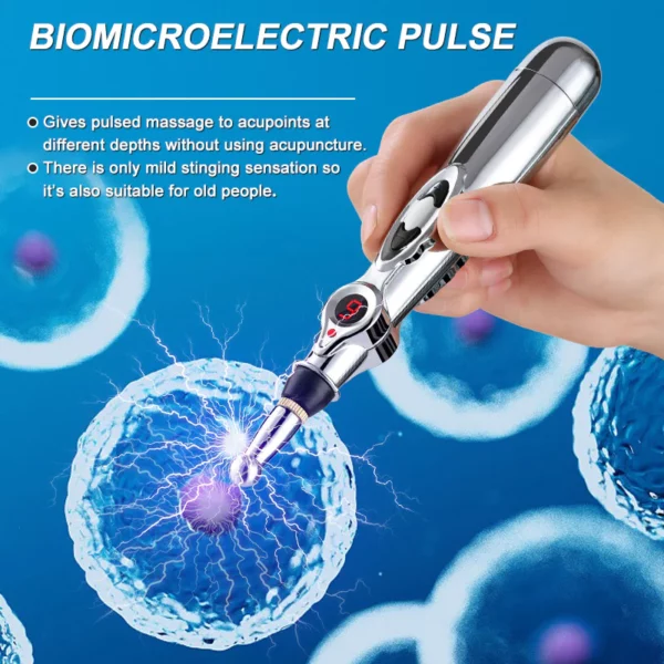 Biomicrolectric Pulse Sogæða nuddpenni