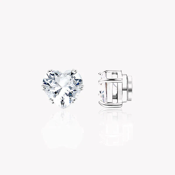 CLEANCA LymphDetox HeartPlatinum Ear Studs