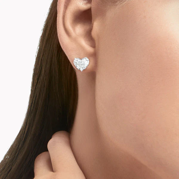 CLEANCA LymphDetox Heart Platinum EarStuds