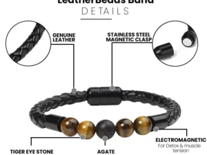CaloWave™ Electrostatic Agate LeatherBeads Band