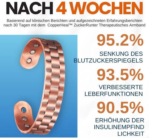 CopperHeal ™ ZuckerRunter Therapeutisches Armband