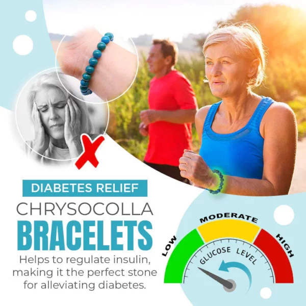 Diabetes Relief Chrysocolla armbånd