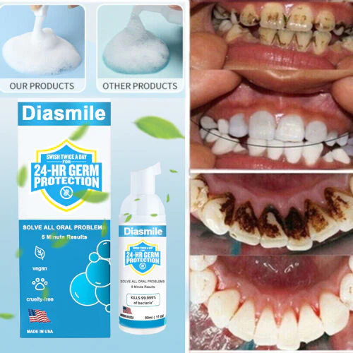 Diasmile™ Pure Herbal Super Whitening Teeth & Mouth Repair Foam - Image 2