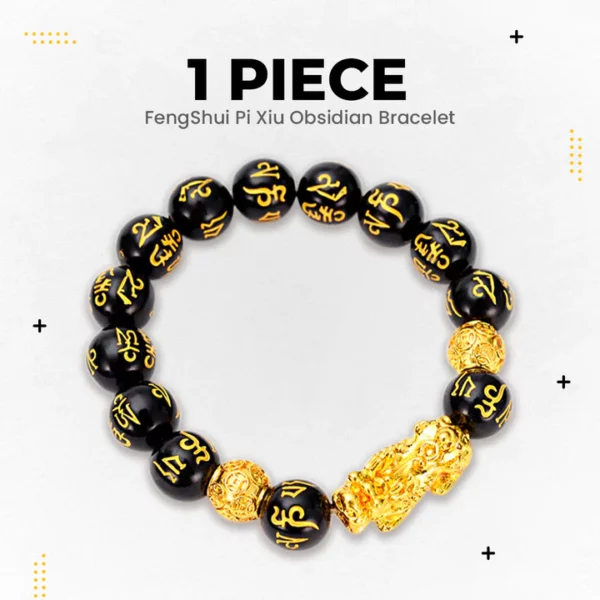 Polsera d'obsidiana FengShui Pi Xiu