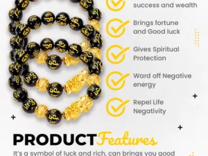 FengShui Pi Xiu Obsidian Bracelet