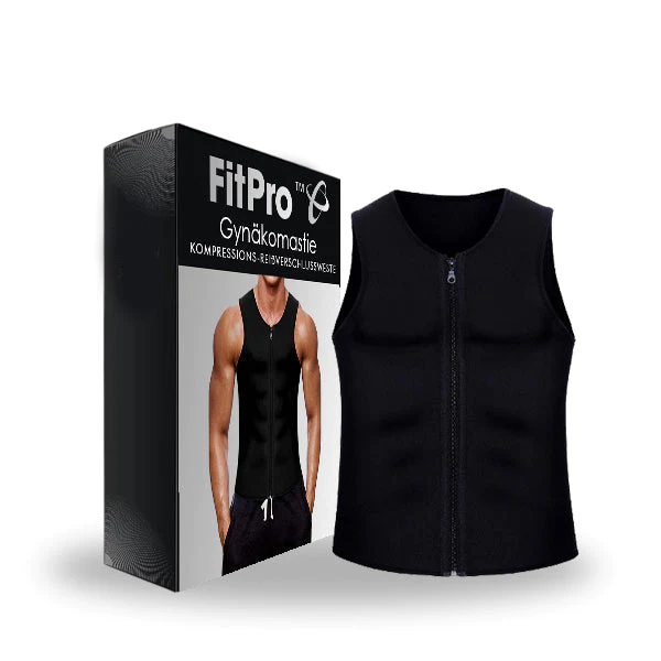 FitPro™ Gynäkomastie-Compressions-Reißversschlussweste