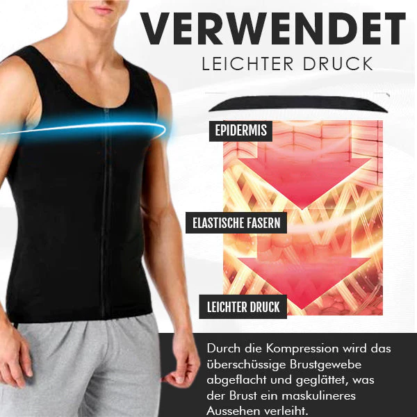 FitPro™ Gynäkomastie-Compressions-Reißverschlussweste