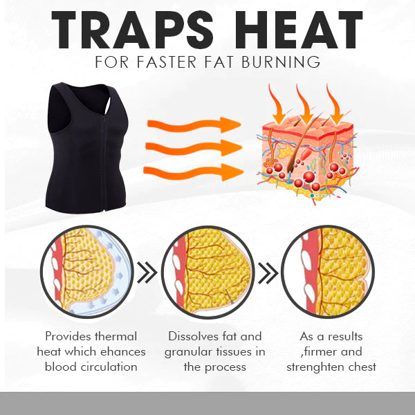 Chaleco de compresión con cremallera FitPro™ para ginecomastia