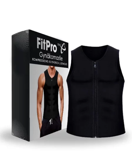 FitPro™ Gynäkomastie-Kompressions-Reißverschlussweste