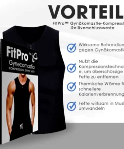 FitPro™ Gynäkomastie-Kompressions-Reißverschlussweste