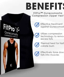 FitPro™ Gynecomastia Compression Zipper Vest