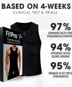 FitPro™ Gynecomastia Compression Zipper Vest