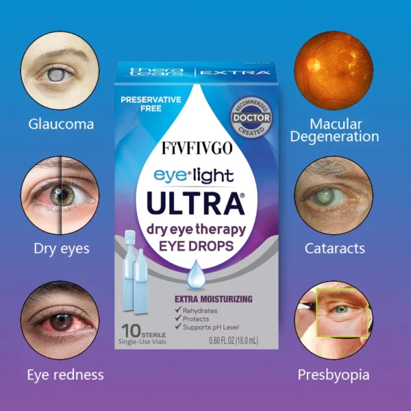 Fivfivgo™ EYELIGHT Ultra Augentherapie Gleitmittel Augentropfen