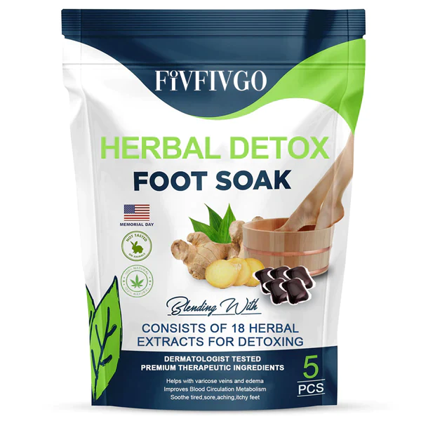 Fivfivgo™ Herbal Detox ခြေထောက် ပုတီးစေ့များကို စိမ်ထားပါ။