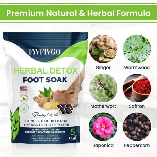 Fivfivgo™ Herbal Detox voetbadparels