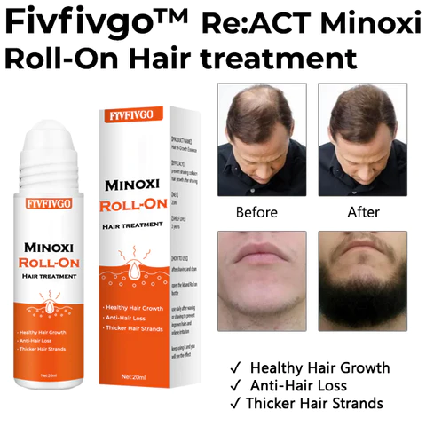Fivfivgo™ Re ACT Minoxi Roll-On ການປິ່ນປົວຜົມ