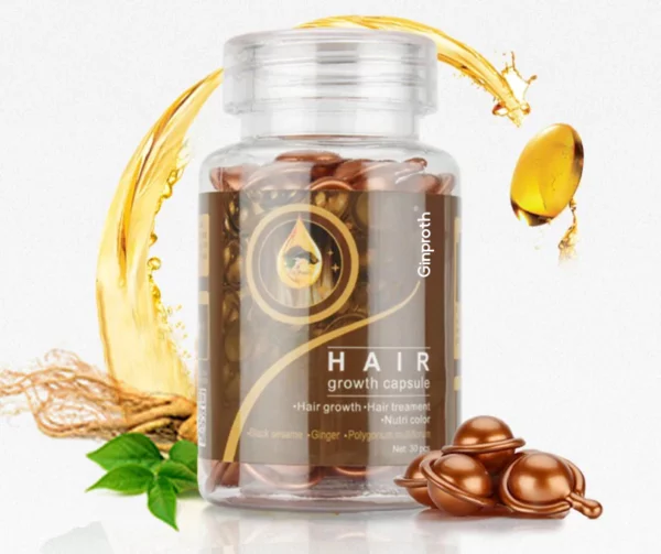 Aceite esencial de cápsula de crecimiento de cabello de planta natural Ginproth