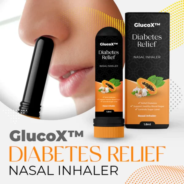 Inalador Nasal GlucoX™ para Alívio da Diabetes e Desintoxicação Corporal