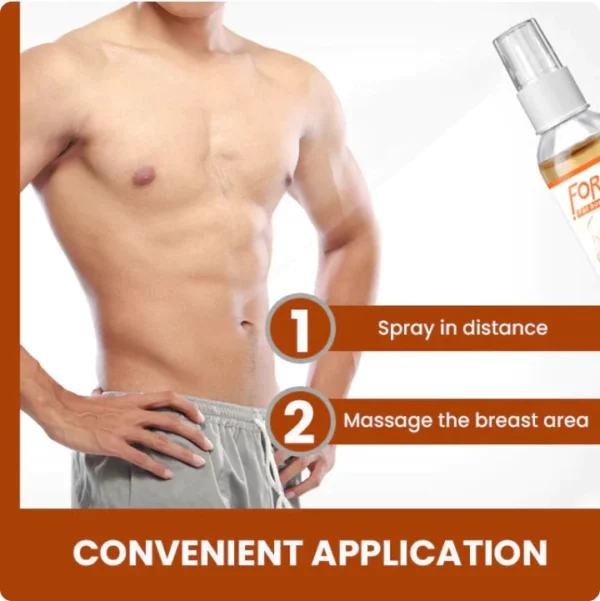 Spray para apertar o peito de ginecomastia