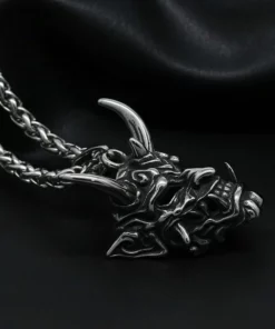 Hannya Revenge Demon Pendant Necklace