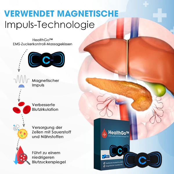 Almohadilla de masaje HealthGo™ EMS Zucker Kontrolle