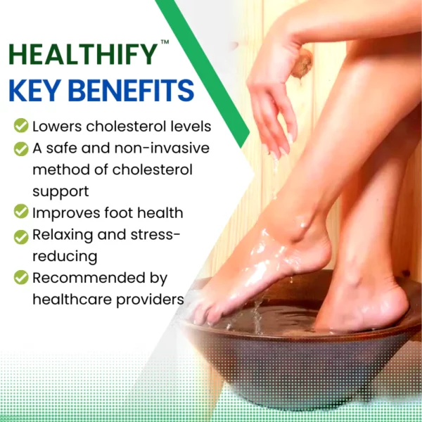 Healthify™ Терапевтско натопување на стапалата за контрола на холестеролот