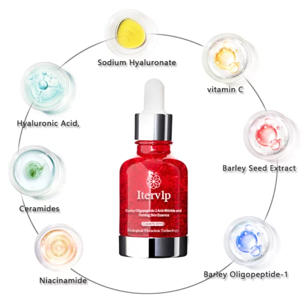 Itervlp™ Cebada Oligopéptido-1 Esencia de pel antiengurras e reafirmante