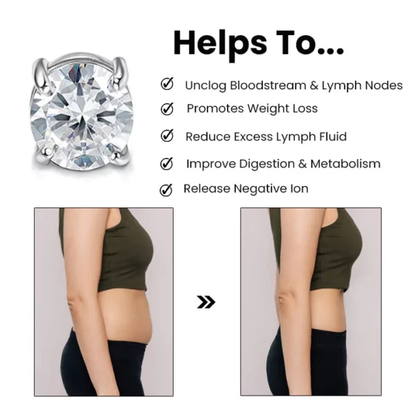 Konix DiamondCut LymphDetox Magnettherapie-Ohrringe