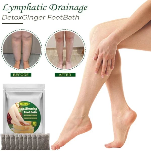 Lymphdrainage DetoxIngwer Fußbad