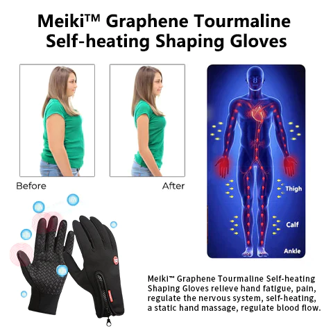 Meiki™ Graphene Tourmaline ራስን ማሞቂያ የሚቀረጽ ጓንቶች