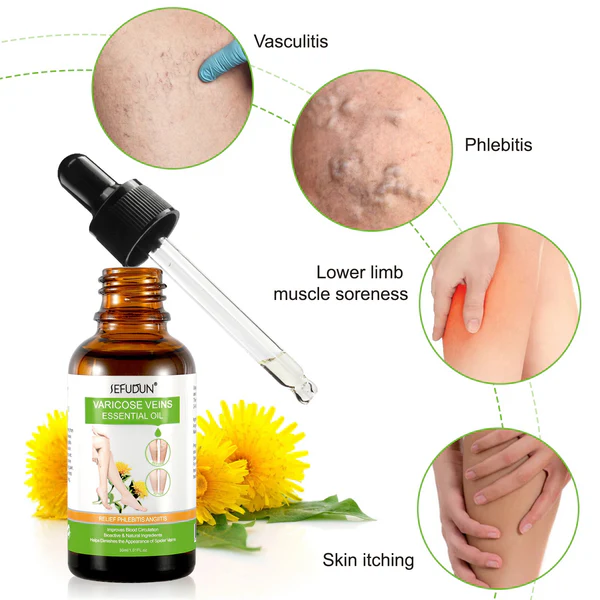 TITUN Vibeskin™ Ara Itọju Epo Pataki Ampoule Yọ Awọn iṣọn Varicose & Swollen kuro