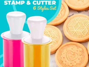 Non-Stick Cookie Stamp & Cutter Set