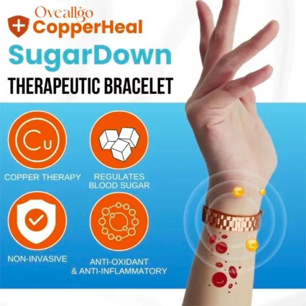 Bracciale terapeuticu Oveallgo™ CopperHeal SugarDown Pro