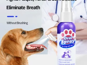 Petry® Teeth Cleaning Spray for Dogs & Cats, Eliminate Bad Breath, Targets Tartar & Plaque, Without Brushing