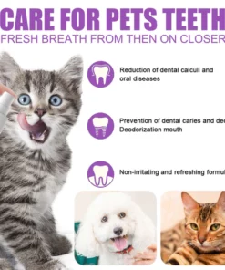 Petry® Teeth Cleaning Spray for Dogs & Cats, Eliminate Bad Breath, Targets Tartar & Plaque, Without Brushing