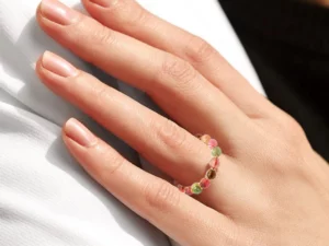 RE SLIM Ruban Tourmaline Force Gold Ring