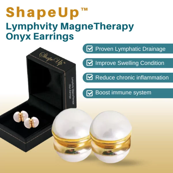 ShapeUp™ Lymphvity MagneTherapy Onyx နားကပ်များ