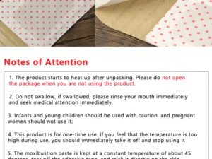 Tourmaline self-heating moxibustion patch