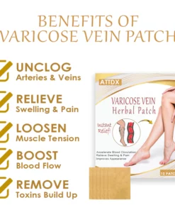 ATTDX InstantRelief VaricoseVein Herbal Patch