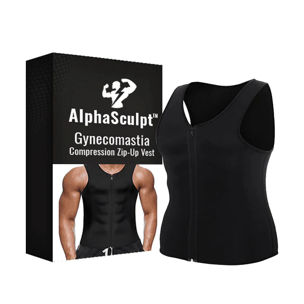 AlphaSculpt™ Gynecomastia Compression Zip-Up-väst