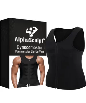 AlphaSculpt™ Gynecomastia Compression Zip-Up Vest