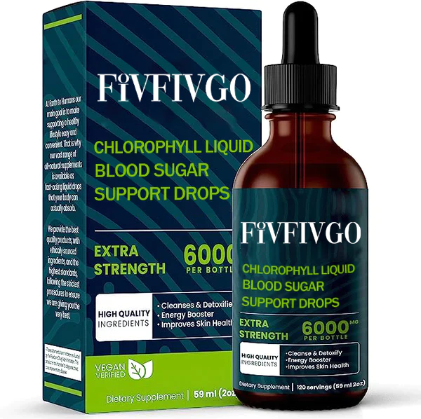 Fivfivgo™ Clorophyll Liquid Natural Desintoxicación e gotas de apoio ao azucre no sangue