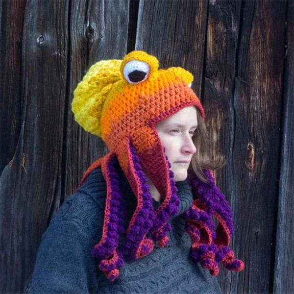 Handmade octopus knitted cap - Image 3